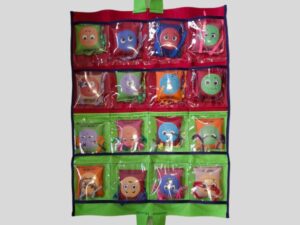 Printed Emotion Faces With Felt Carry Bag,